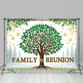 Lofaris Elegant Gold Gilt Tree Leaves Family Reunion Backdrop